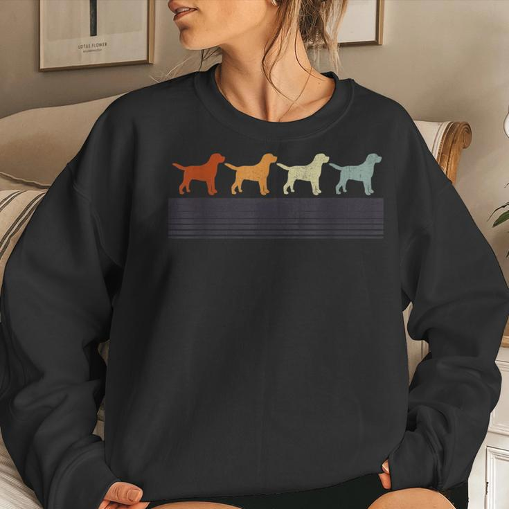 Cavador Vintage Retro Mom Dad Dog Women Women Sweatshirt Gifts for Her