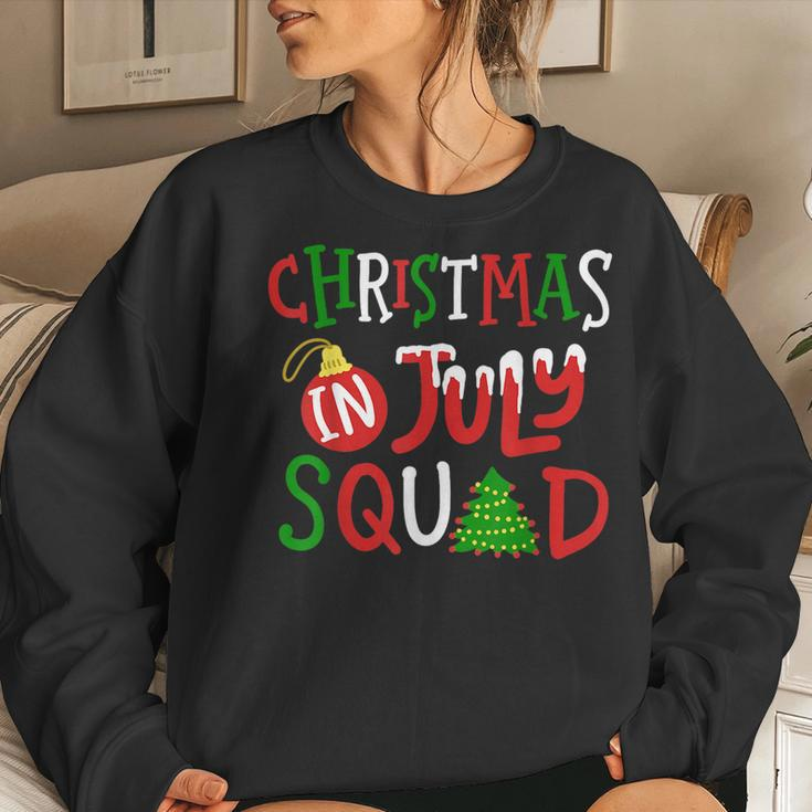 Christmas In July Squad Funny Merry Xmas Men Women Kids Women Crewneck Graphic Sweatshirt Gifts for Her