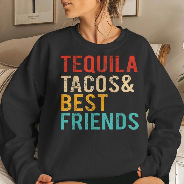 Cinco De Mayo Tequila Tacos Best Friends Drinking Women Sweatshirt Gifts for Her