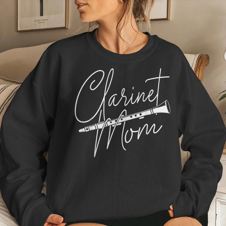 Clarinet Mom Clarinetist Marching Band Player Music Lover Women Sweatshirt Gifts for Her