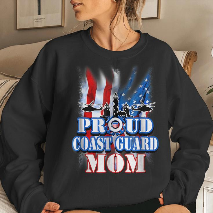 Coast Guard Mom Usa Flag Military For Mom Women Sweatshirt Gifts for Her