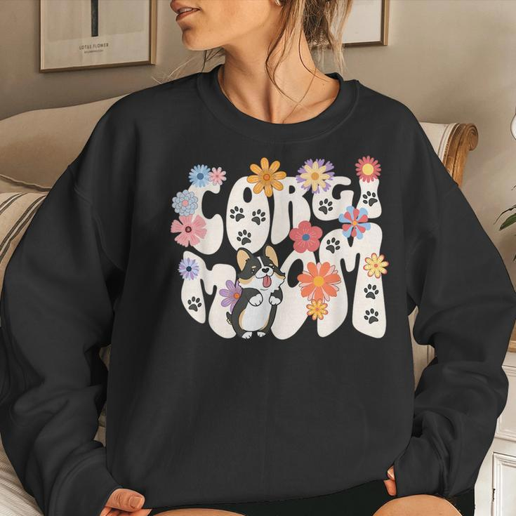 Cute Corgi Dog Tricolor Mom Women Women Sweatshirt Gifts for Her