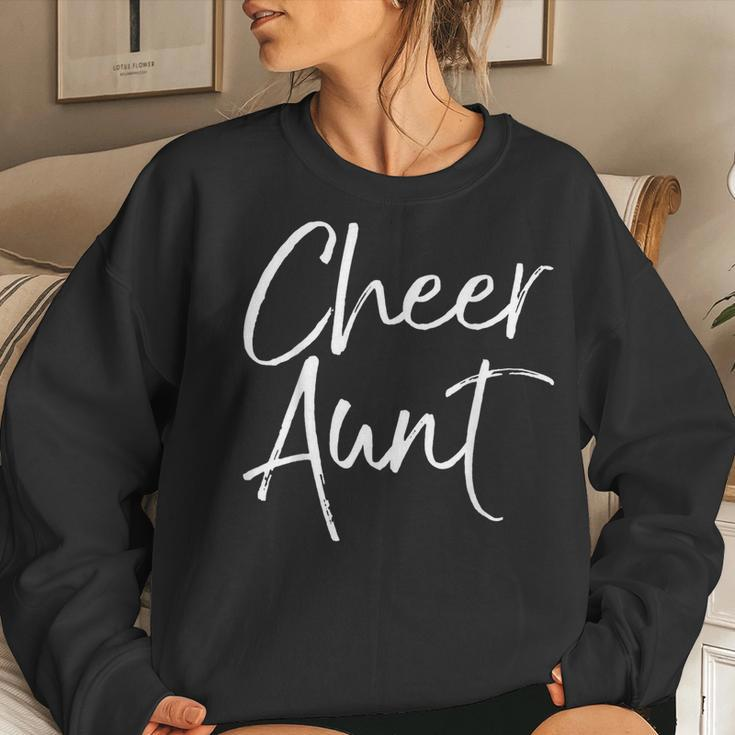Cute Matching Family Cheerleader Auntie Cheer Aunt Women Sweatshirt Gifts for Her
