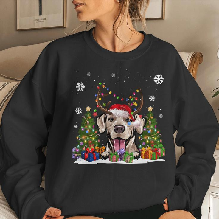 Cute Rhodesian Ridgeback Santa Hat Ugly Christmas Sweater Women Sweatshirt Gifts for Her