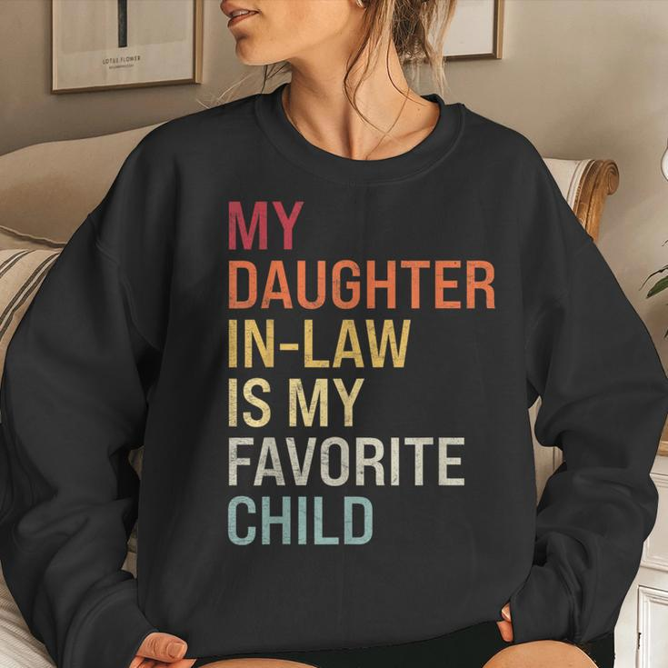 My Daughter In Law Is My Favorite Child Mother In Law Retro Women Sweatshirt Gifts for Her