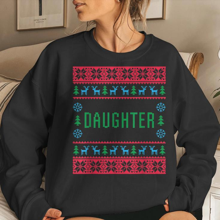 Daughter Ugly Christmas Sweater Matching Family Pajama Women Sweatshirt Gifts for Her