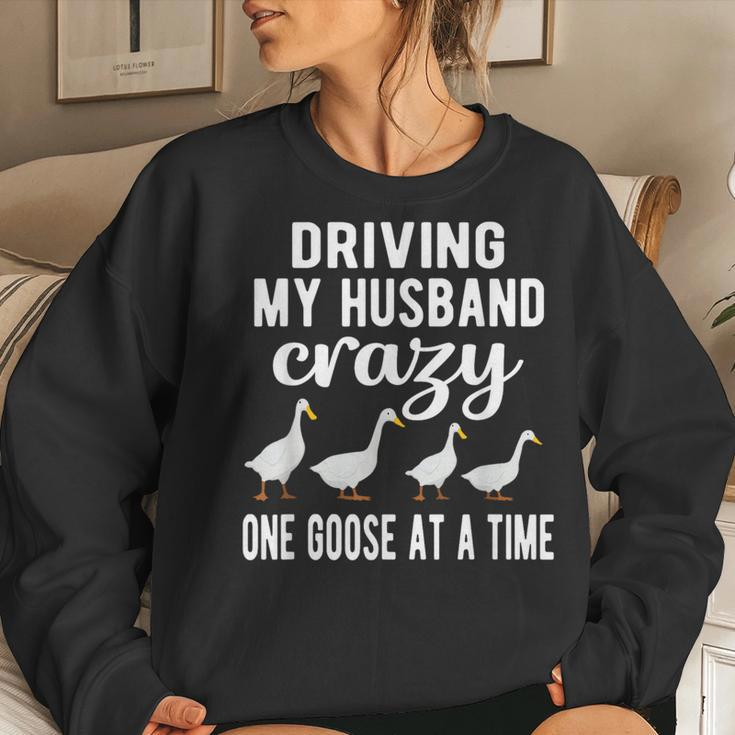 Driving Husband Crazy Goose Mom Goose Lover Goose Mama Sweatshirt Gifts for Her