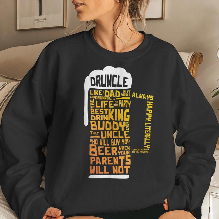 Druncle Uncles Beer Women Sweatshirt Gifts for Her