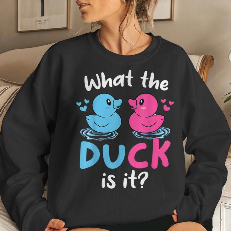 What The Ducks Is It Baby Gender Reveal Party Baby Shower Women Sweatshirt Gifts for Her