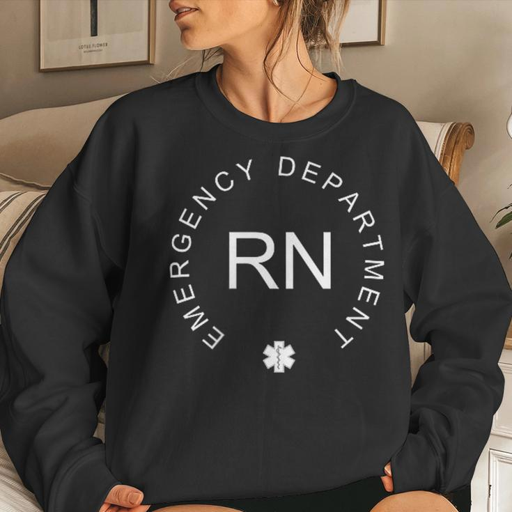 Emergency Room Registered Nurse Hospital Rn Staff Women Crewneck Graphic Sweatshirt Gifts for Her