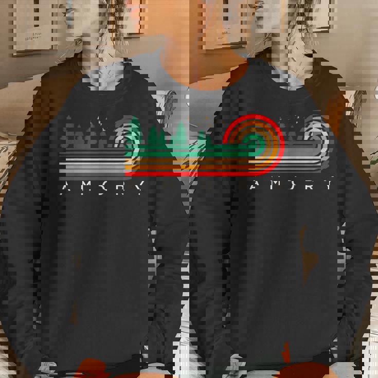 Evergreen Vintage Stripes Amory Mississippi Women Sweatshirt Gifts for Her