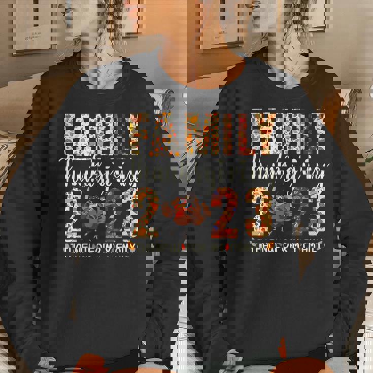 Family Thanksgiving 2023 Fall Autumn Turkey Matching Family Women Sweatshirt Gifts for Her