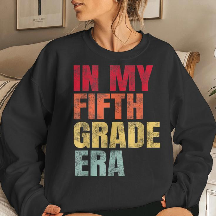 In My Fifth Grade Era Vintage Back To School Teacher Women Sweatshirt Gifts for Her