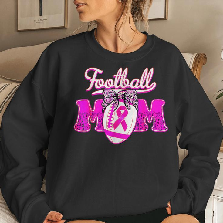 Football Cheer Mom Pink For Breast Cancer Warrior Women Sweatshirt Gifts for Her