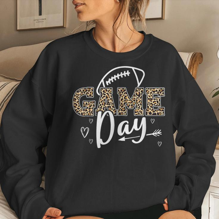Football Women Football Leopard Pattern Football Game Day Women Sweatshirt Gifts for Her