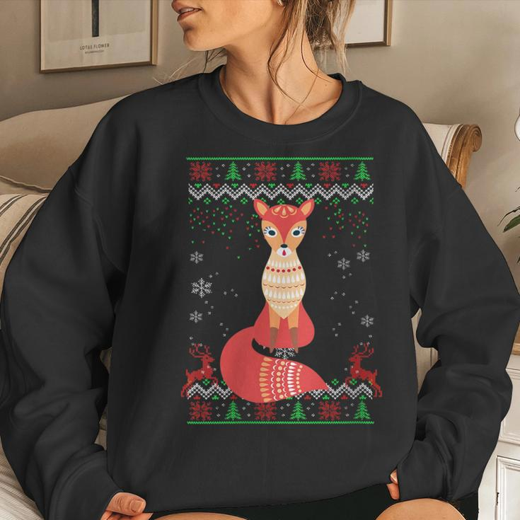 Fox Christmas Ugly Christmas Sweater Women Sweatshirt Gifts for Her