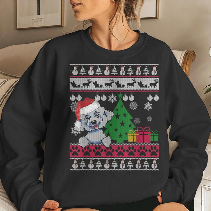 Bichon Frise Christmas Ugly Sweater Dog Lover Xmas Women Sweatshirt Gifts for Her