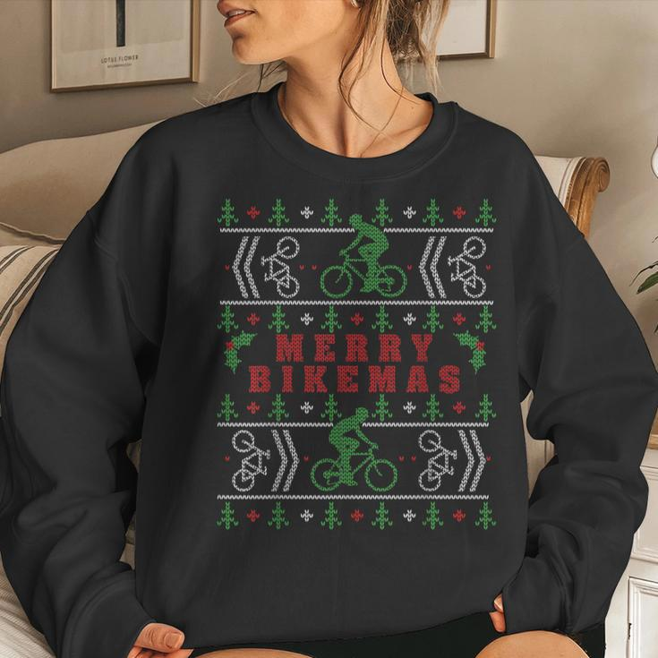 Biking Cycling Ugly Christmas Sweater Party Women Sweatshirt Gifts for Her