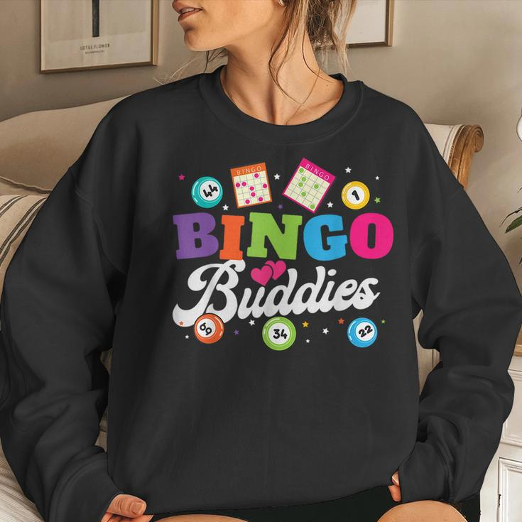 Funny Bingo Buddies Lucky Game Matching Team Men Women Women Crewneck Graphic Sweatshirt Gifts for Her