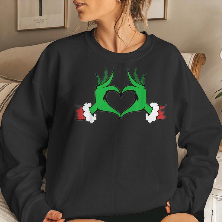 Funny Elf Christmas Women Crewneck Graphic Sweatshirt Gifts for Her