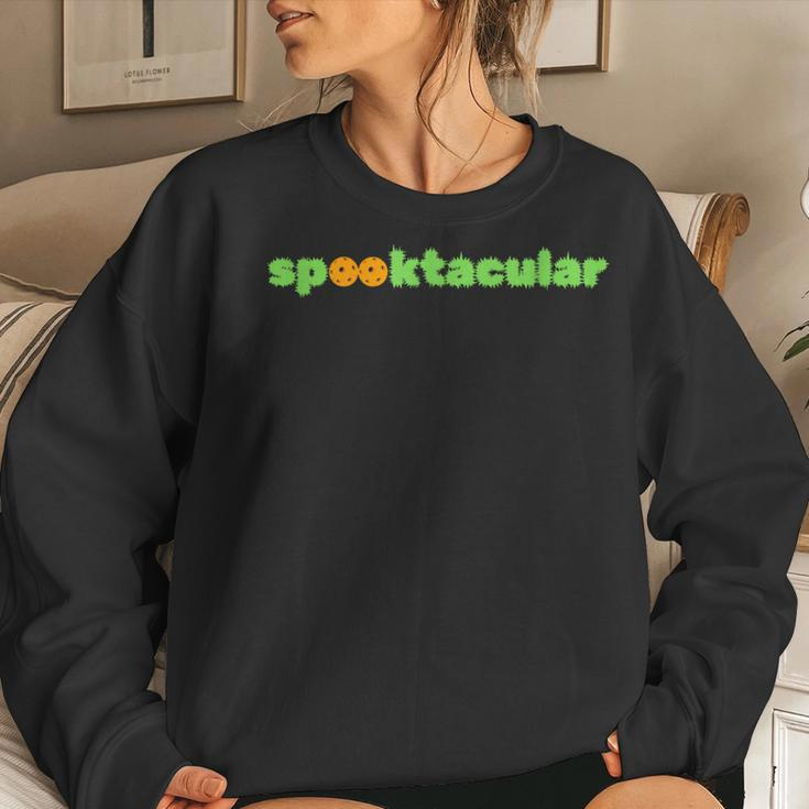 Halloween Spooktacular Pickleball Women Sweatshirt Gifts for Her