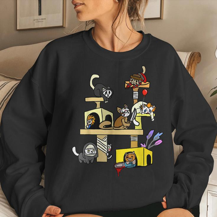 Horror Films Cats For Women Horror Women Sweatshirt Gifts for Her