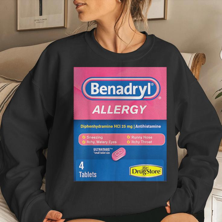 Nurse Pharmacy Halloween Costume Cute Benadryl Allergy Women Sweatshirt Gifts for Her