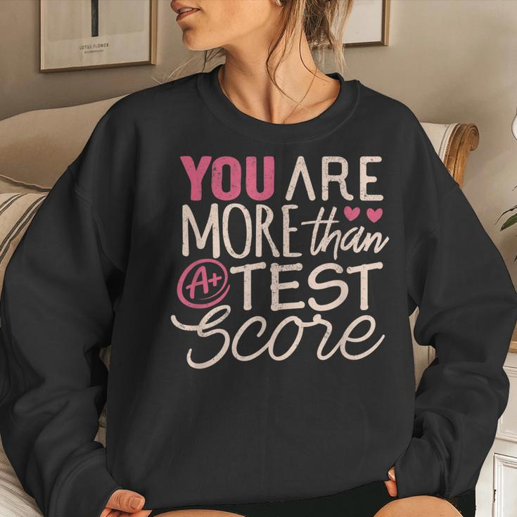 Funny Teacher Love You Are More Than A Test Score  Women Crewneck Graphic Sweatshirt Gifts for Her