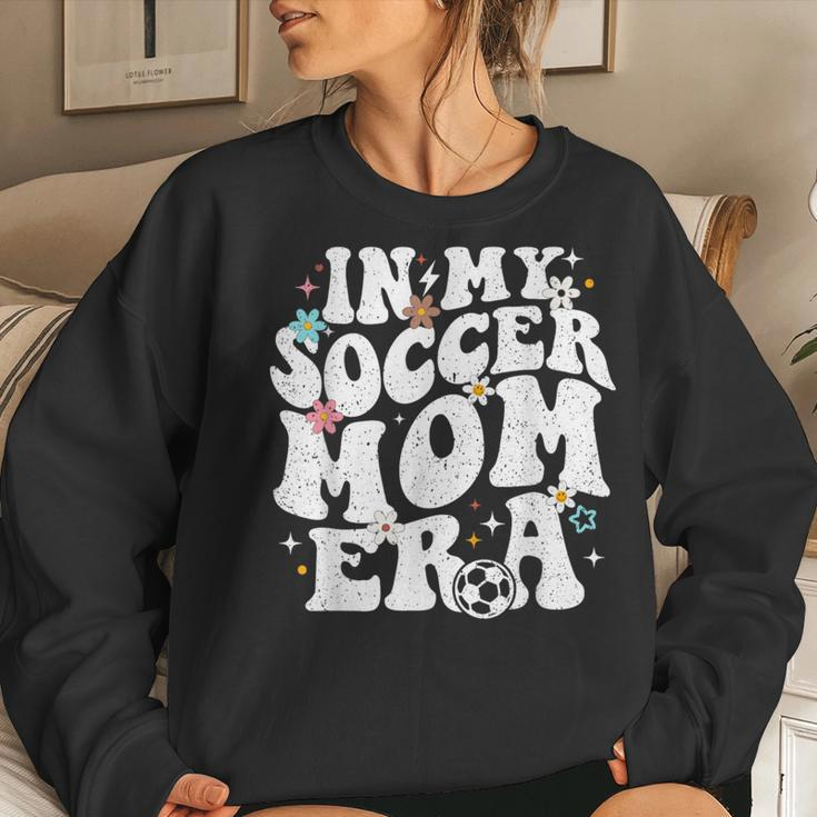 Vintage In My Soccer Mom Era Football Mama Groovy Life Women Sweatshirt Gifts for Her