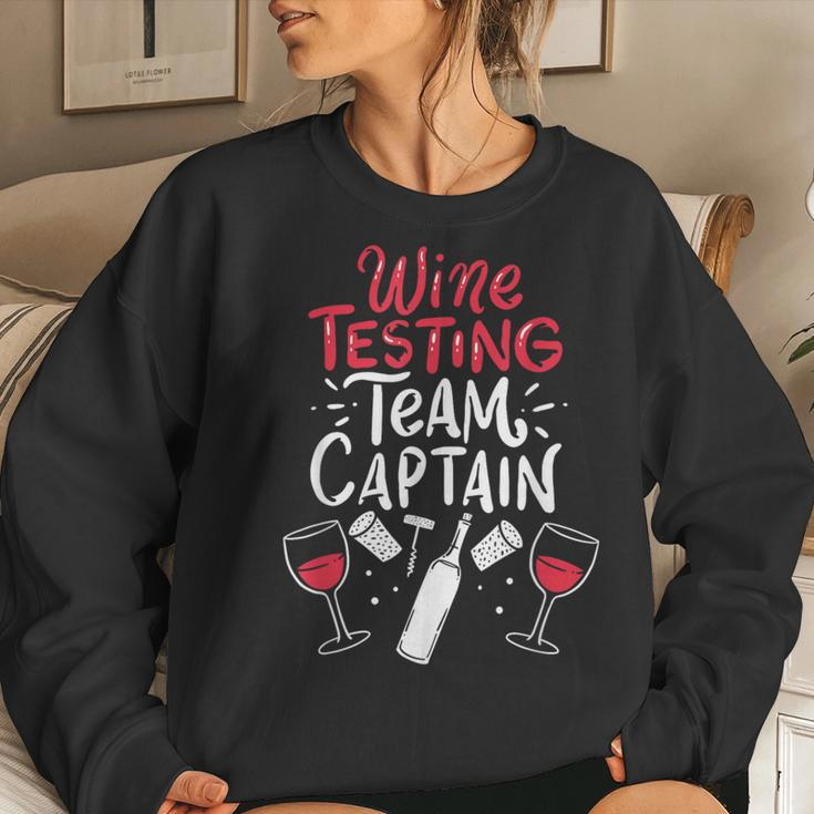 Wine Tasting Team Wine Tasting Team Captain Women Sweatshirt Gifts for Her