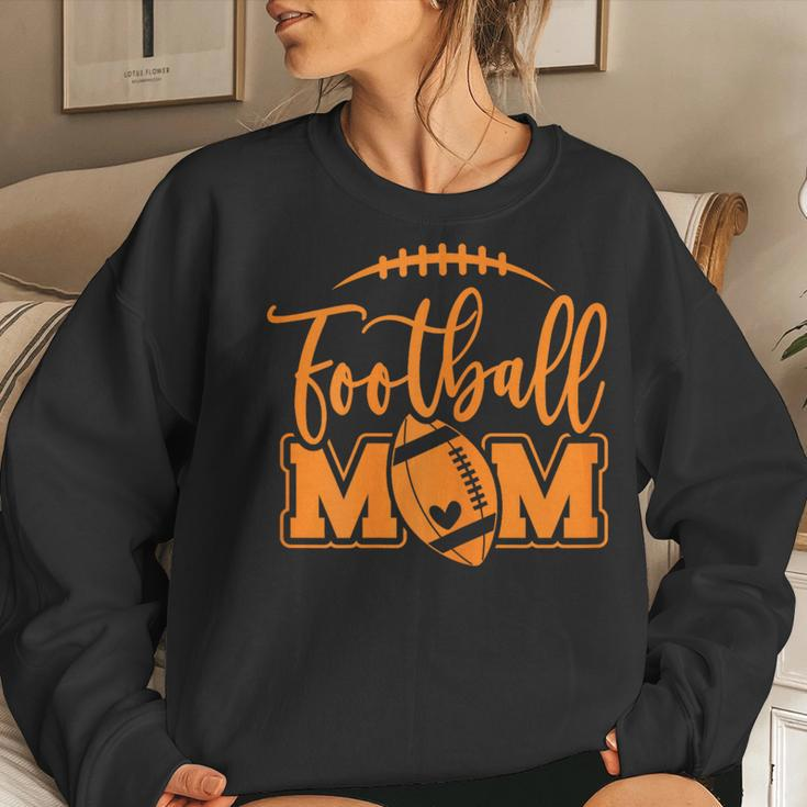 Game Day Black And Orange High School Football Football Mom Women Sweatshirt Gifts for Her