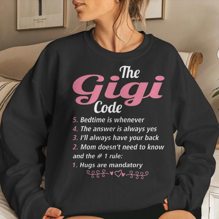 Gigi Grandma Gift The Gigi Code Women Crewneck Graphic Sweatshirt Gifts for Her