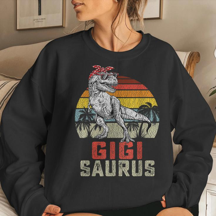 GigisaurusRex Dinosaur Gigi Saurus Family Matching Women Crewneck Graphic Sweatshirt Gifts for Her