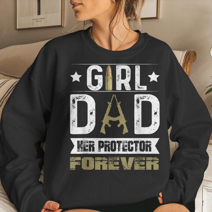 Girl Dad Her Protector Forever Father Day Men Women Women Sweatshirt Gifts for Her