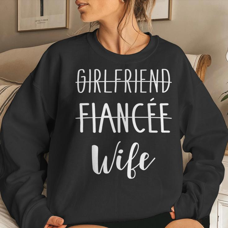 Girlfriend Fiancée Wife For Wedding And Honeymoon Women Crewneck Graphic Sweatshirt Gifts for Her