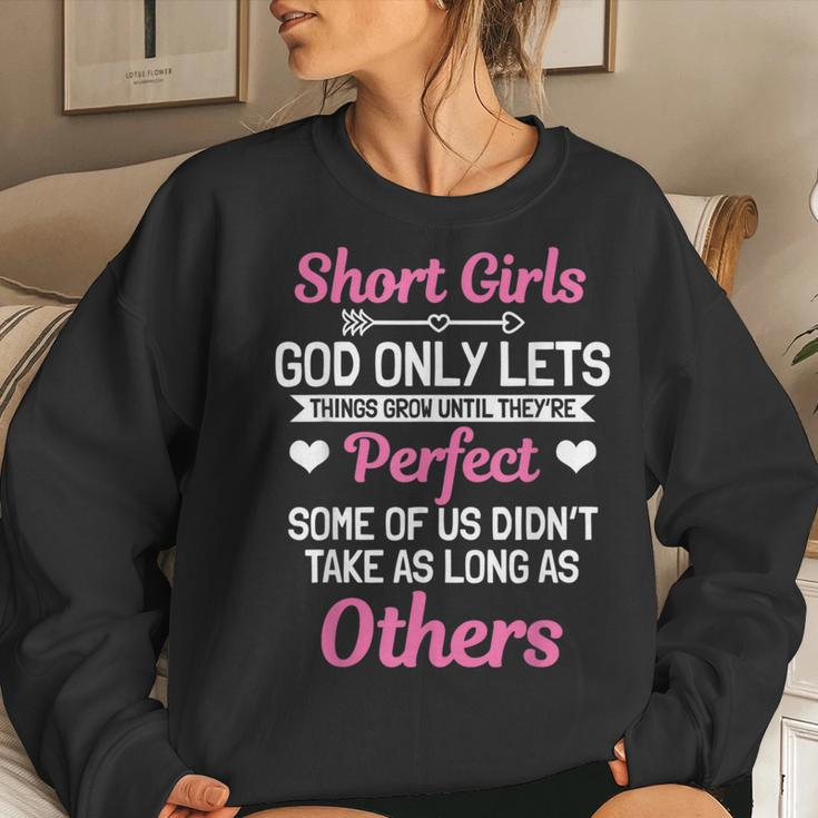 Short Girls Slim Petite Lady God Only Lets Things Grow Women Sweatshirt Gifts for Her