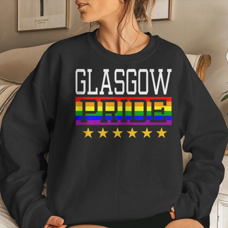 Glasgow Pride Gay Lesbian Queer Lgbt Rainbow Flag Scotland Women Sweatshirt Gifts for Her