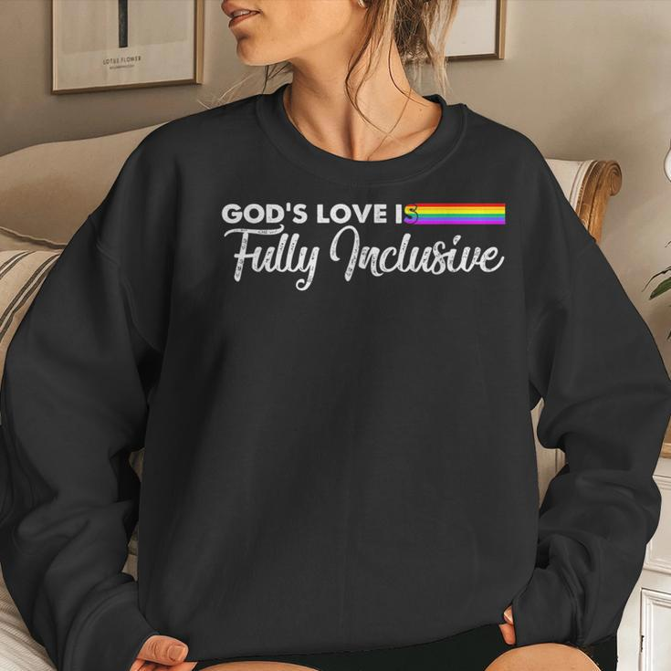 Gods Love Is Fully Inclusive Lgbt Gay Pride Christian Women Sweatshirt Gifts for Her