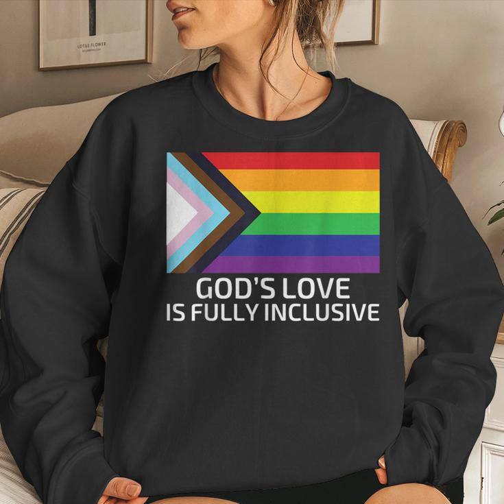 God's Love Is Fully Inclusive Lgbtqia Gay Pride Christian Women Sweatshirt Gifts for Her