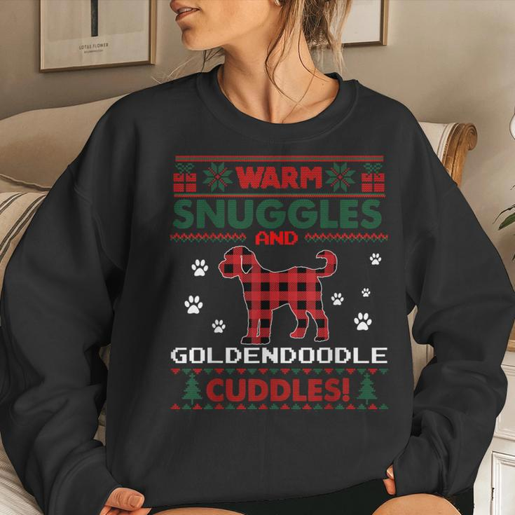 Goldendoodle Christmas Pajama Ugly Christmas Sweater Women Sweatshirt Gifts for Her