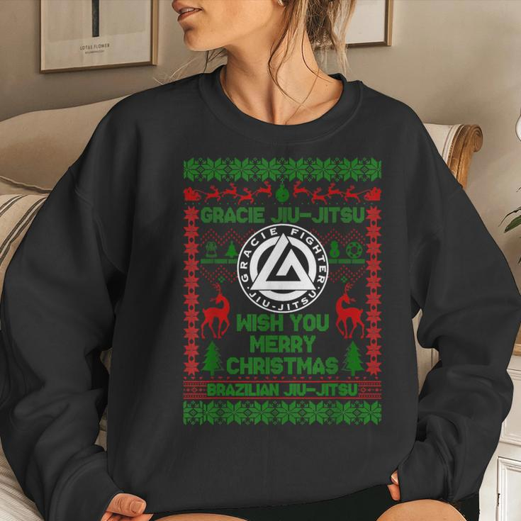 Gracie-Jiu-Jitsu Wish You Merry Christmas Ugly Xmas Sweater Women Sweatshirt Gifts for Her