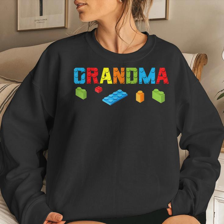 Grandma Master Builder Building Bricks Blocks Family Parents Women Sweatshirt Gifts for Her