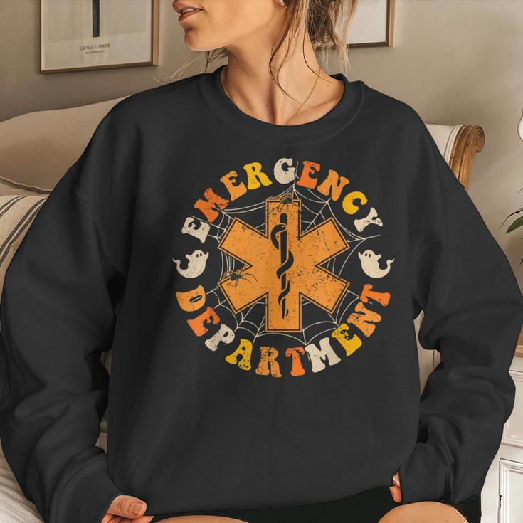 Groovy Emergency Room Nurse Halloween Costume Er Nurse Women Sweatshirt Gifts for Her