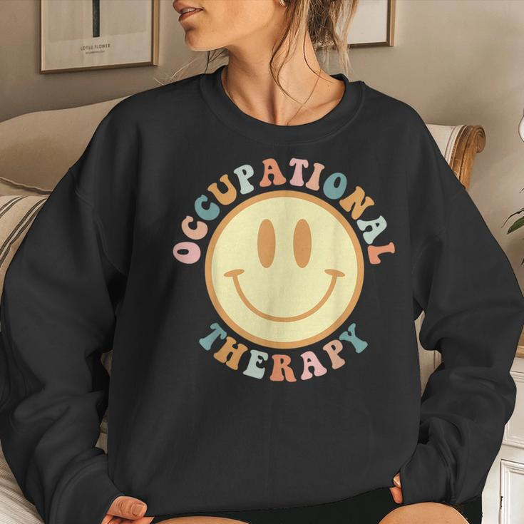 Groovy Occupational Therapy Occupational Therapist Ot Women Crewneck Graphic Sweatshirt Gifts for Her