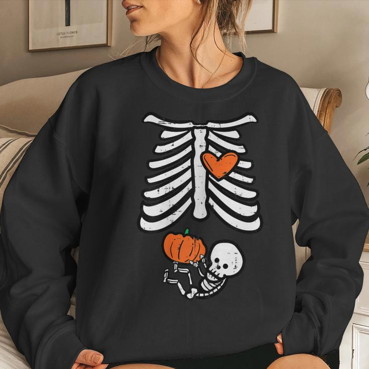 Halloween Pregnancy Skeleton Baby Announce Costume Women Sweatshirt Gifts for Her