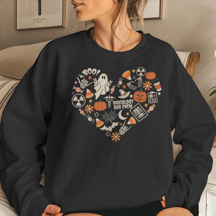 Halloween Radiology Boo Crew Heart X-Ray Tech Fall Autumn Women Sweatshirt Gifts for Her