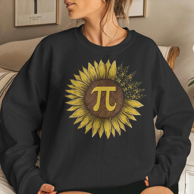 Happy Pi Day Sunflower Lovers Pi Day Number Symbol Math Women Sweatshirt Gifts for Her