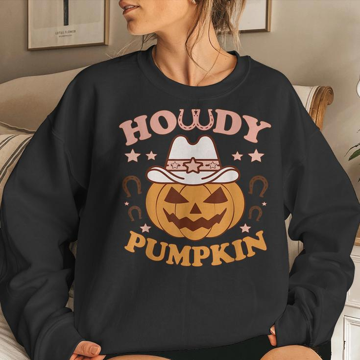 Howdy Pumpkin Rodeo Western Country Fall Southern Halloween Halloween Women Sweatshirt Gifts for Her