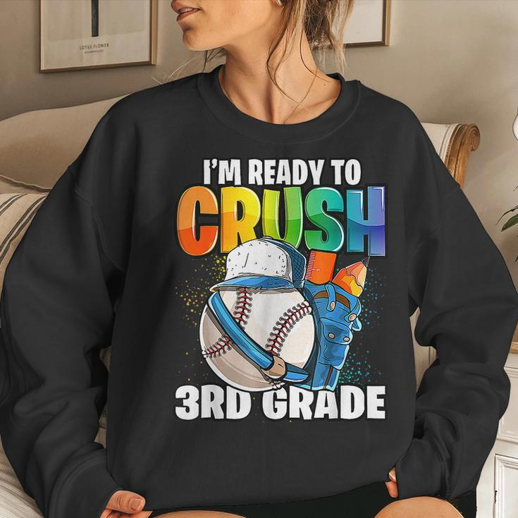 Im Ready To Crush 3Rd Grade Baseball Back To School Boys Women Crewneck Graphic Sweatshirt Gifts for Her