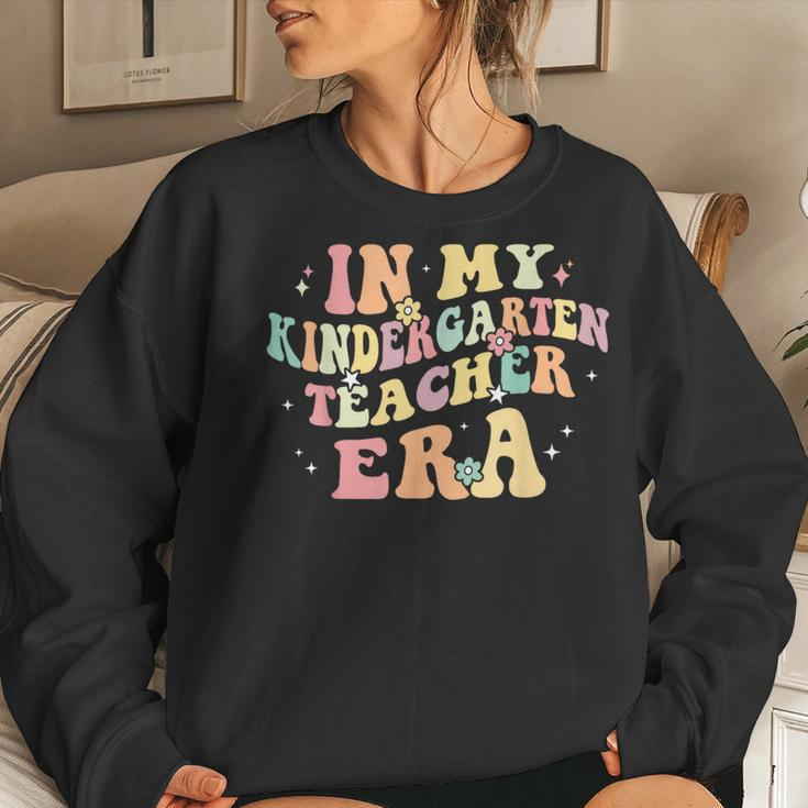 In My Kindergarten Teacher Era Back To School Cute Retro Women Crewneck Graphic Sweatshirt Gifts for Her